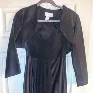 Formal full-length dress spaghetti straps Bolero j